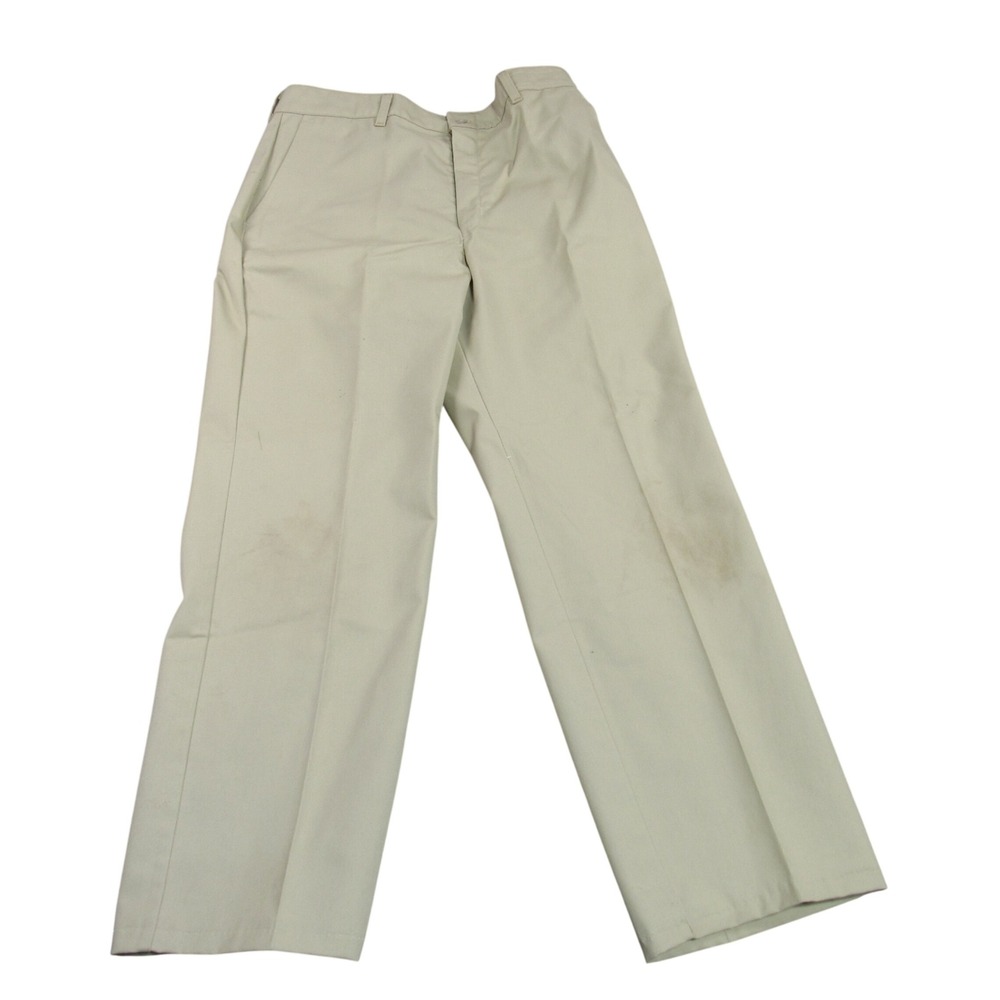 Vintage WearGuard Mens‎ Tan Work Pants Chinos Made in USA 34x27.5 Durable Press